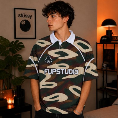 MARBLE DRIFT POLO- DARK BROWN