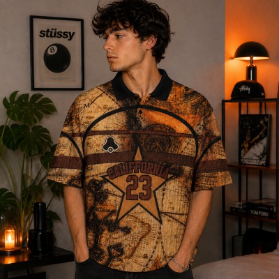 MARBLE DRIFT POLO-Antique Tan