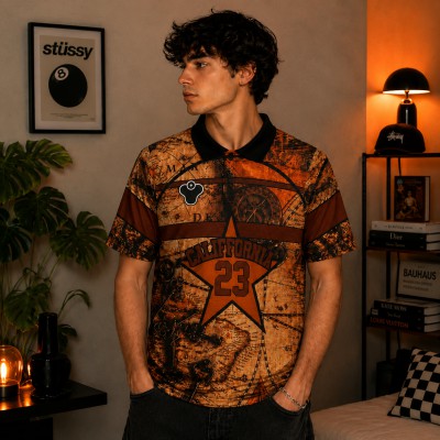 MARBLE DRIFT POLO-Antique Tan