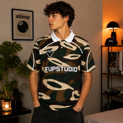 MARBLE DRIFT POLO- DARK BROWN