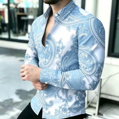 Sublimition Full Sleeve Shirt -Sky